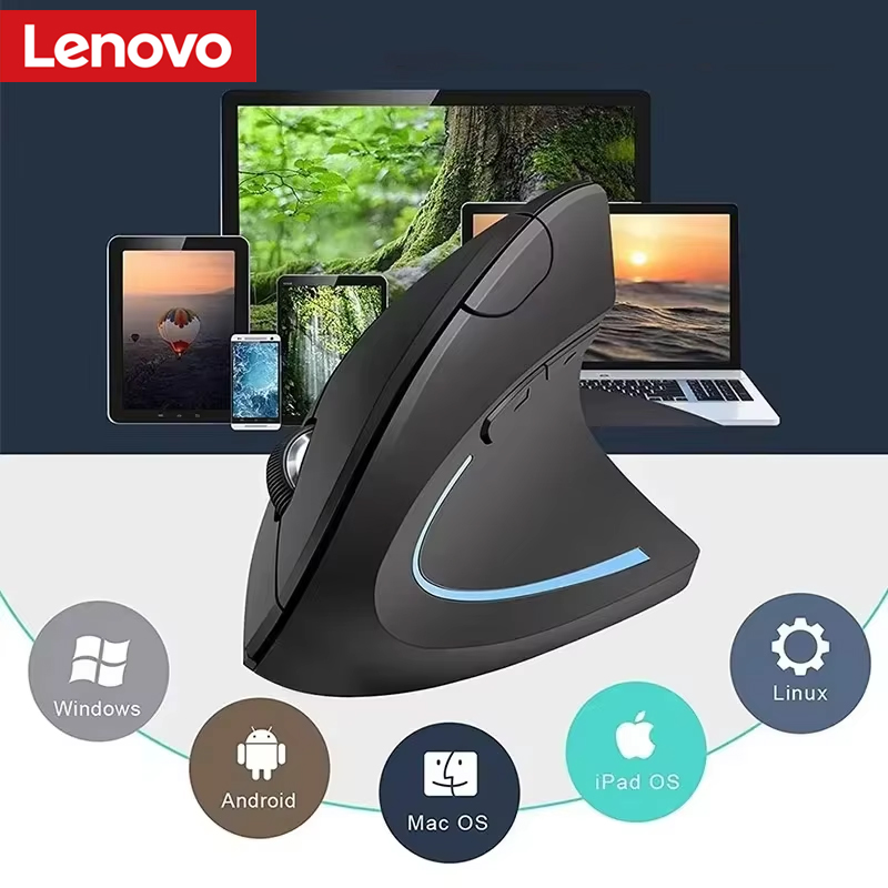 Pc Gaming Lenovo - Mouse Vertical Sem Fio Lenovo Recarregável