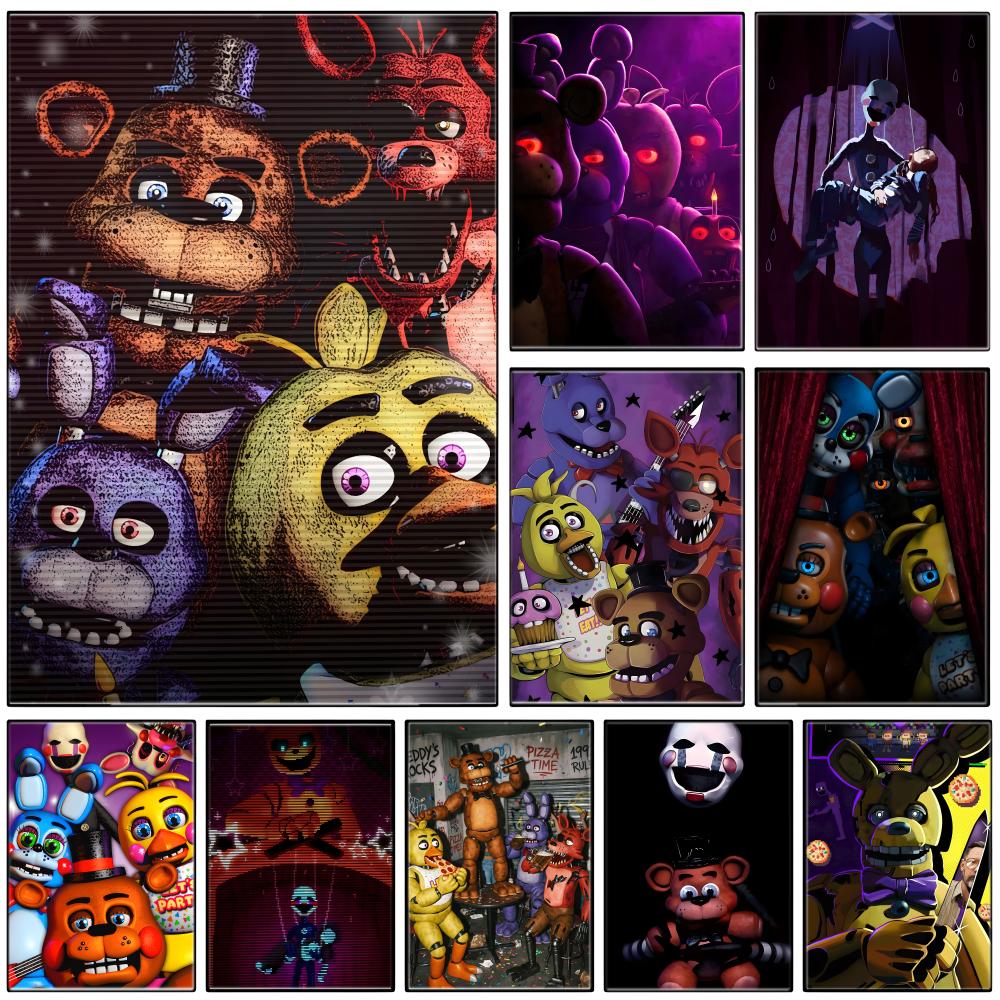 Pc Gaming Quotes - Pôster de Terror Animatrônico Escuro F-FNAF,