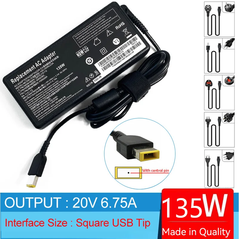 Pc Gaming Lenovo - Carregador de adaptador AC portátil, Lenovo