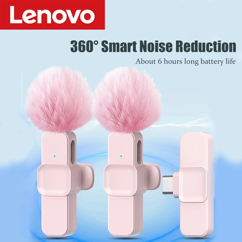 Pc Gaming Lenovo - Microfone Lavalier Sem Fio Rosa Lenovo