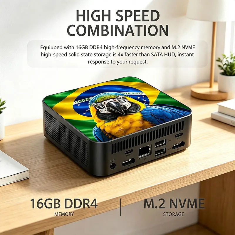 Mini PC com Bandeira do Novo M - Pc Gaming Desktop avaliação e preço