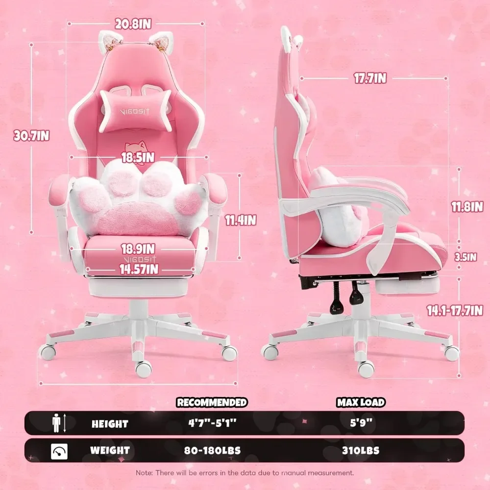 Cadeira gamer rosa com almofad - Pc Gaming Quotes avaliação e preço
