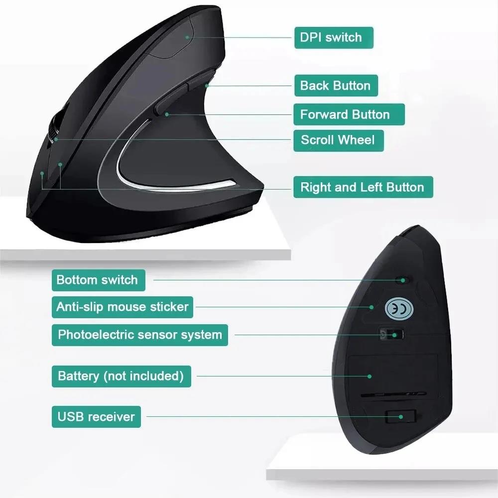 Mouse ergonômico vertical port - Pc Gaming Aaa avaliação e preço